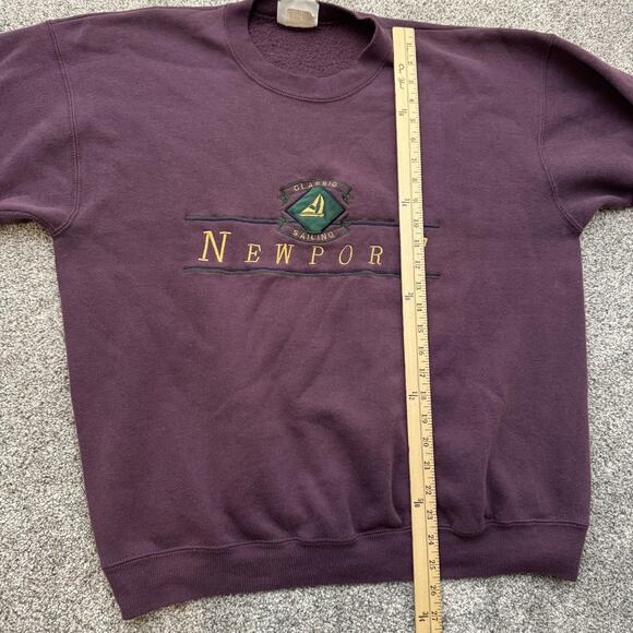 Vintage Lee Newport Sweatshirt Mens XL Classic Sailing Embroidered Crewneck 90s - Picture 7 of 10